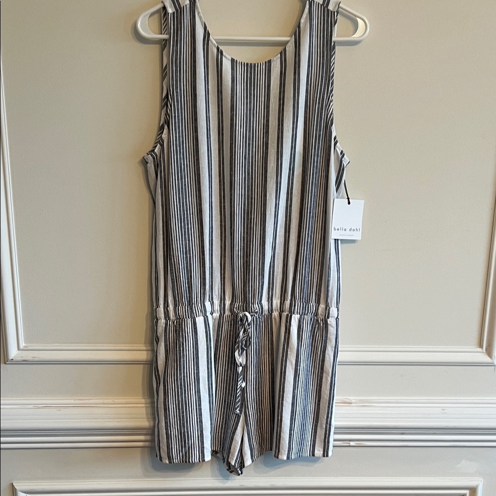 Bella Dahl Black and White Striped Romper